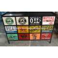 Vintage Grafitti Metal Drawer Cabinet Industrial Style